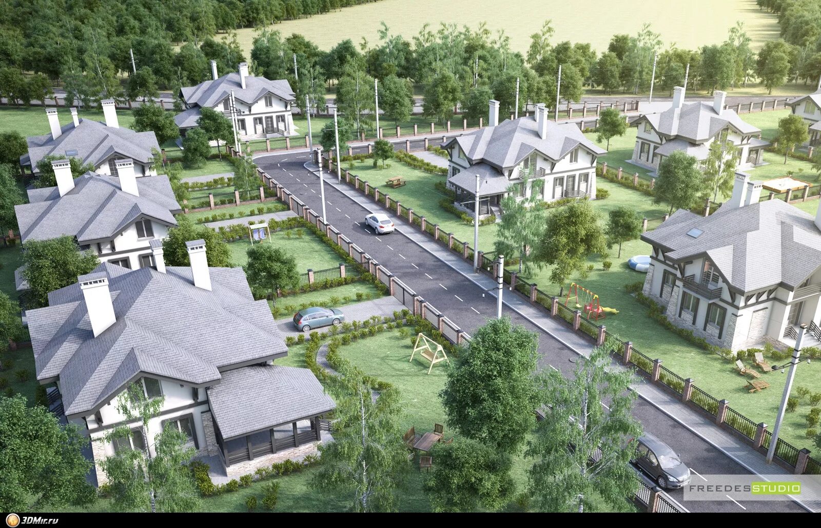3d визуализация коттеджного поселка. третья охота коттеджный поселок красногорский район. поселок третья охота на новорижском. коттеджный поселок снетково приозерский район. визуализация коттеджного поселка.