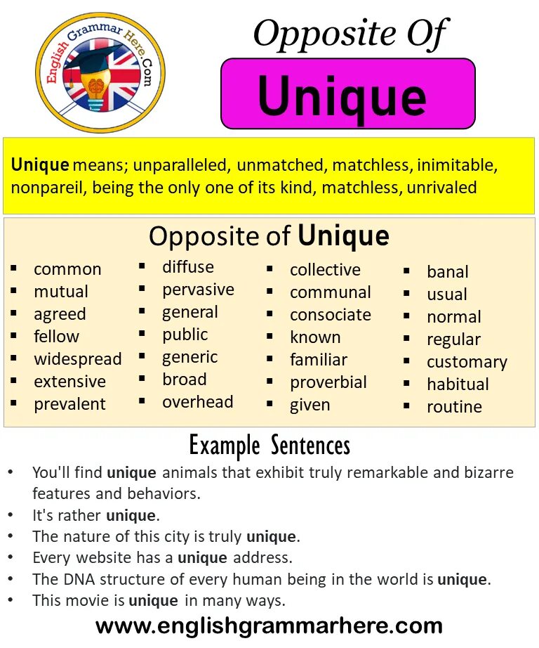 Unique english