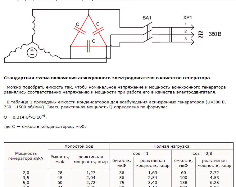 Схема трехфазного асинхронного генератора. Асинхронный двигатель в качестве генератора схема конденсаторов. Схема генератора из асинхронного трехфазного двигателя. Схема подключения асинхронного двигателя в режиме генератора. Электромотор напряжение мощность