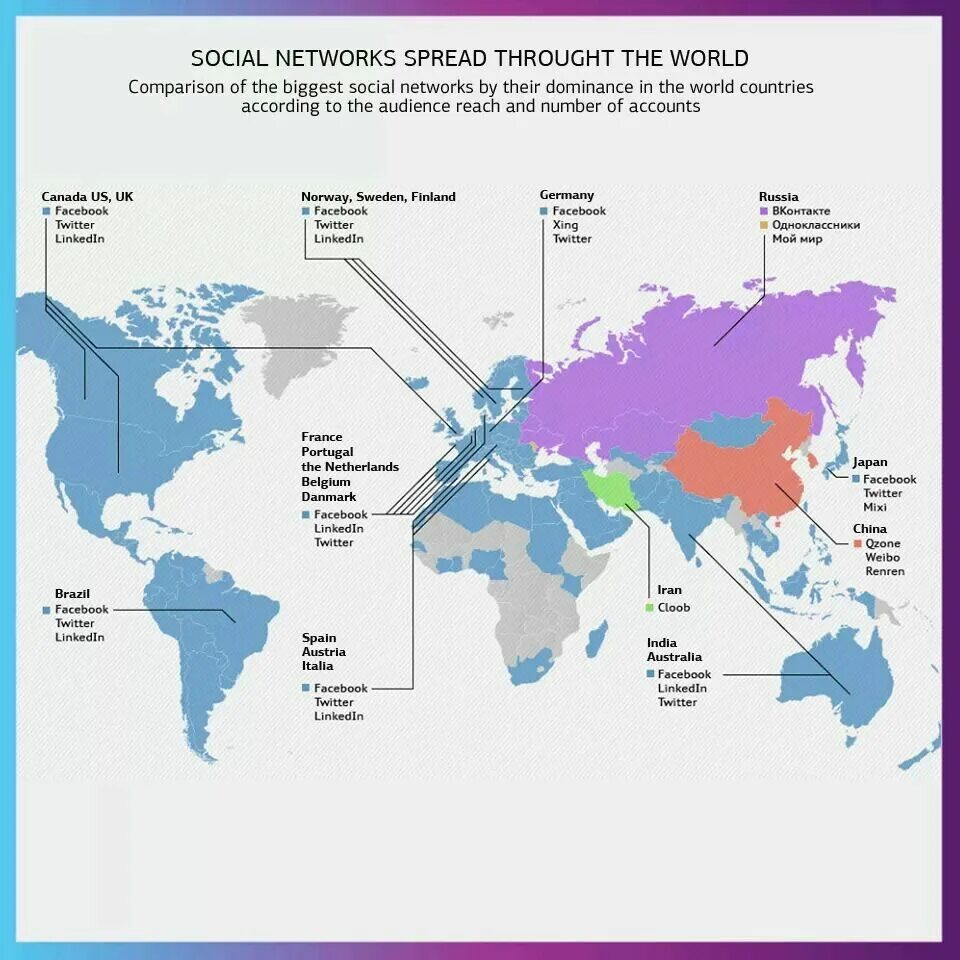 Страны соц сети. Распространение в социальных сетях. Распространение соц сетей в мире. Карта социальных сетей в мире.