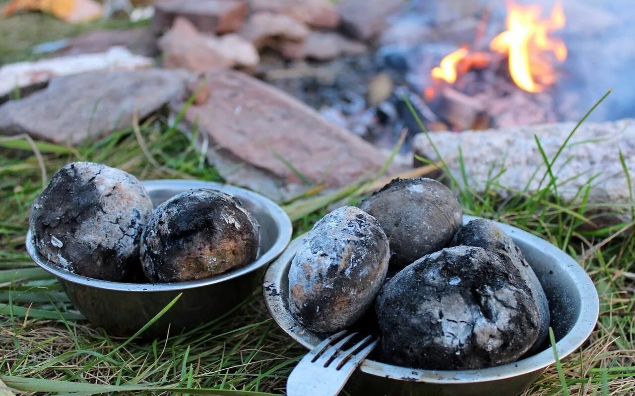 Печеный в золе. Печеная картошка на костре. Печеный картофель на костре. Печеный в золе картофель. Печеная картошка в углях.