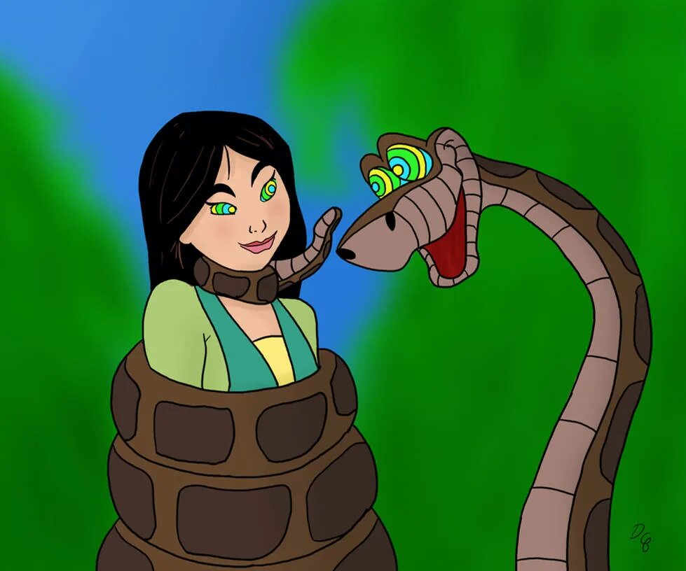 Джейн портер vore. Kaa and shanti. Змея каа из маугли. Девушка каа. Змея гипнотизирует человека.