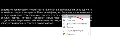 Копировать текст с сайта где нельзя копировать