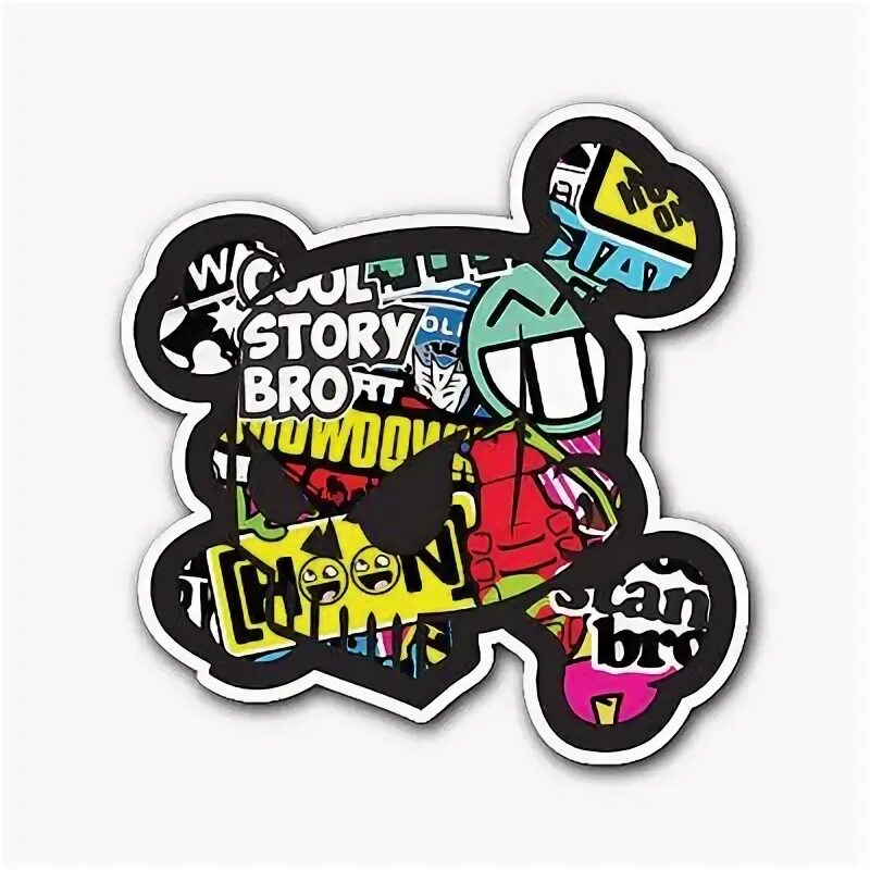 Interrobang block sticker