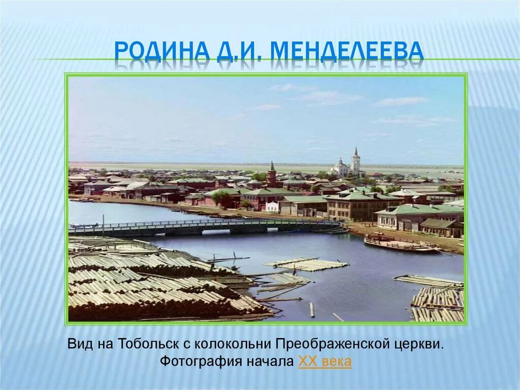 Родина менделеева область