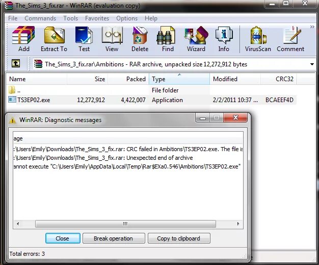 Файл archive archive. WINRAR диагностическое сообщение. Ошибка WINRAR. WINRAR неожиданный конец архива. Ошибки при извлечении файлов из архива.