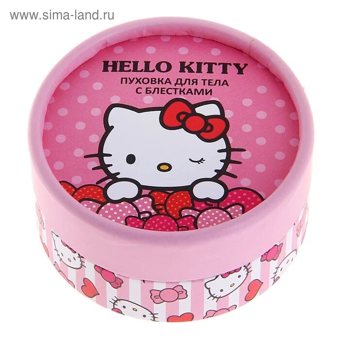 Косметика хелло. Пудра-пуховка для тела с блестками hello Kitty. Косметика с Хеллоу Китти. Пудреница Хеллоу Китти. Детская косметика с Хеллоу Китти.