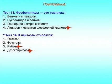Тест углеводы липиды 10 класс биология