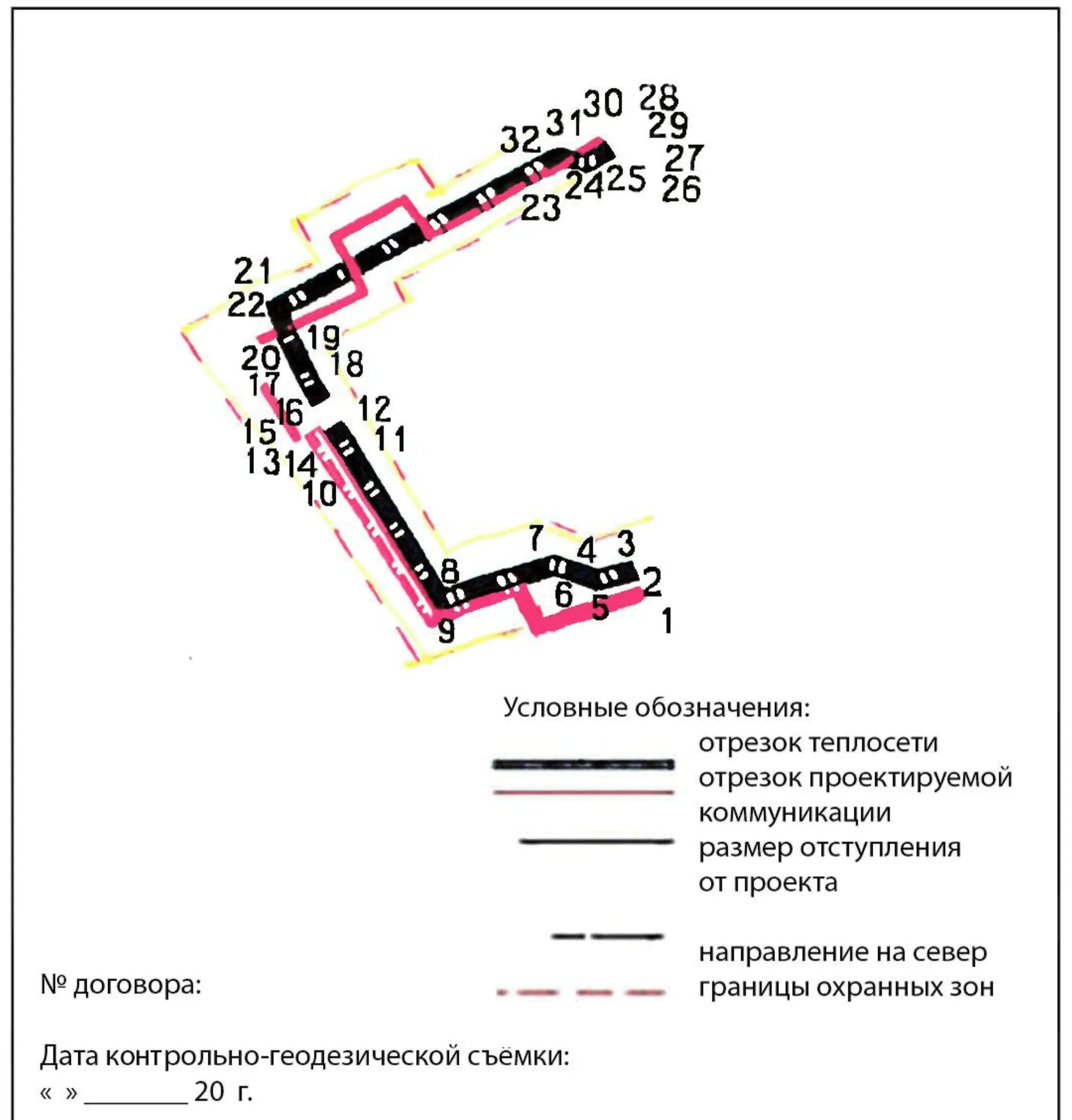 Охранная зона тепловых сетей (ширина зоны – 15м);. Охранная зона водопровода на схемах. Тепловая сеть подземная схема. План тепловых сетей чертеж.