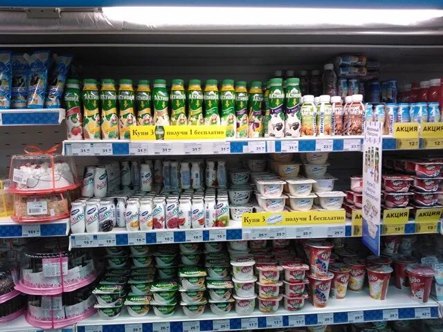 товары в магазине согласно планограмме