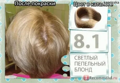 Краска оттенок 8.1