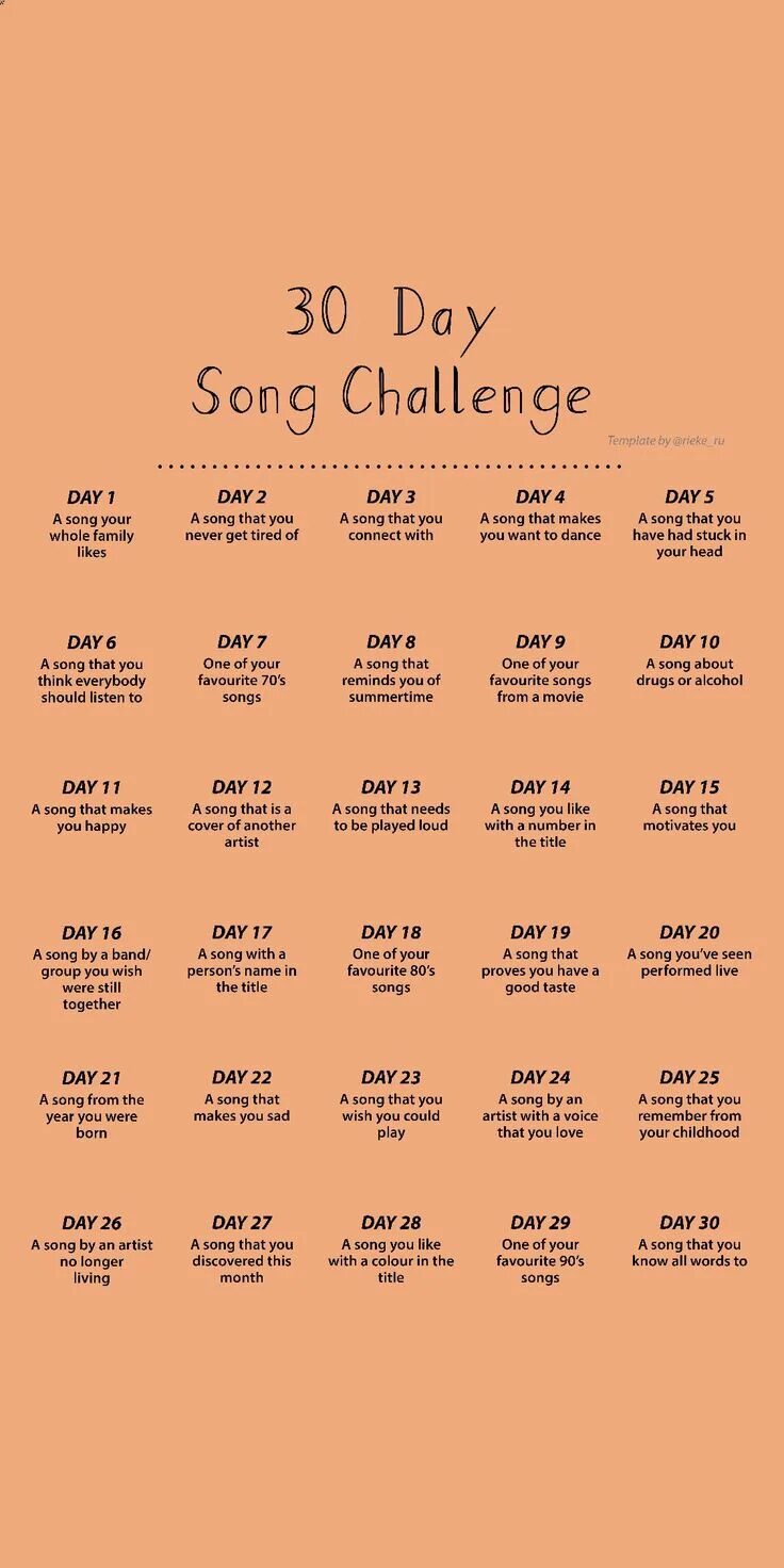 Challenge песня. 30 day song challenge. 30 дней song challenge. челлендж песни 30 дней. 30 дневный челлендж песен.