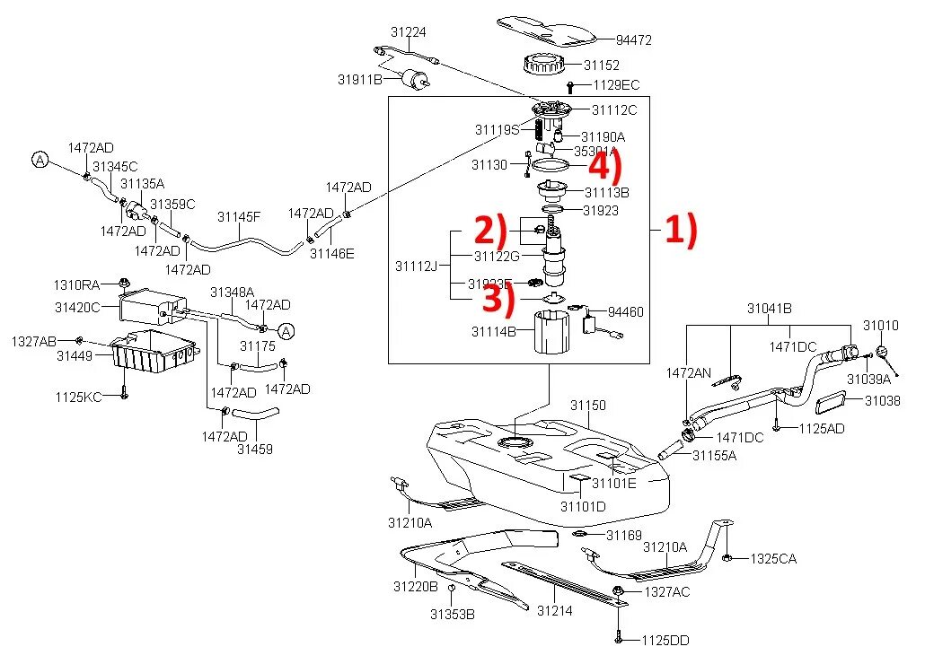 Ignition coil (Hyundai Matrix 2001-2010, petrol: Power unit: Control system)