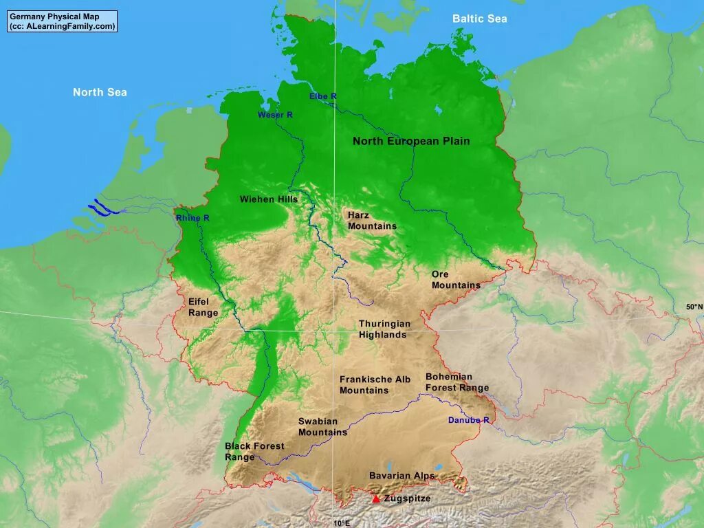 Северо Германская низменность на карте Евразии. Северо-Германская низменность на карте Европы. Германская низменность на карте. Какие горы на территории германии