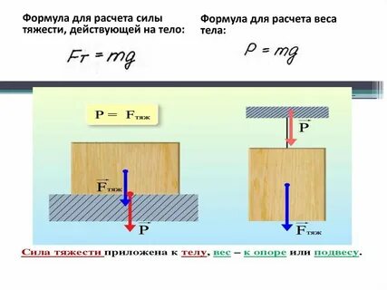 Чем отличается вес тела от силы тяжести