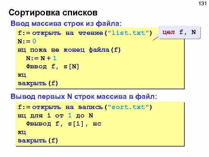 В массив вводятся строки