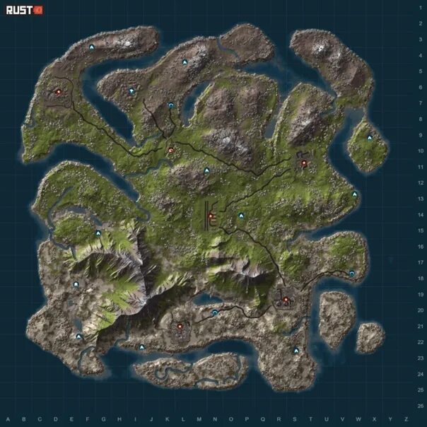 Procedural rust. Procedural map раст. procedural map rust карта. procedural map rust 2025. карта раст новая.