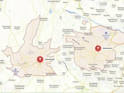 Расстояния наманган