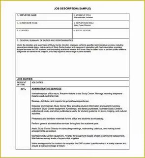 Complete the job descriptions
