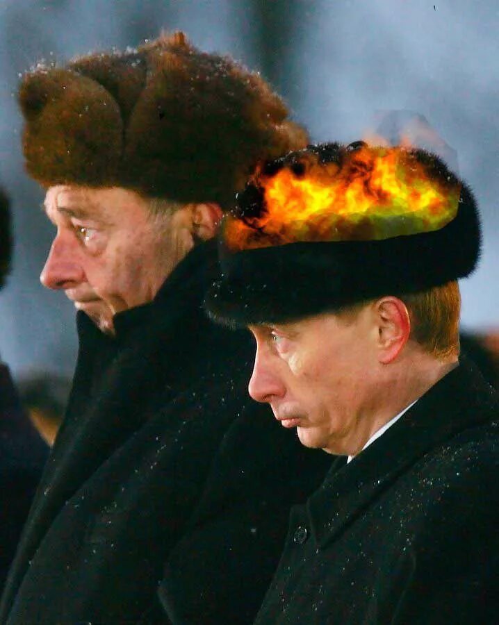 На нем и шапка горит. Путин в шапке. шапка горит. на путине шапка горит. шапка путина.