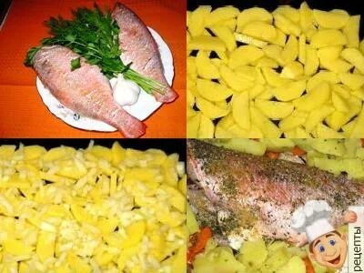 Морской окунь с картошкой в духовке рецепты