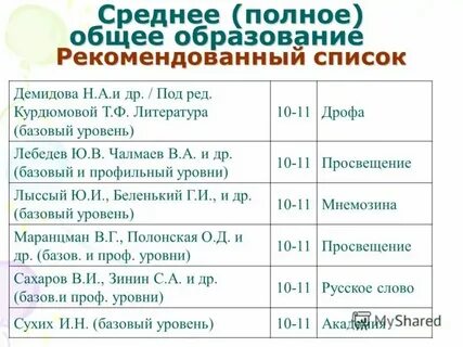 Среднее полное общее это