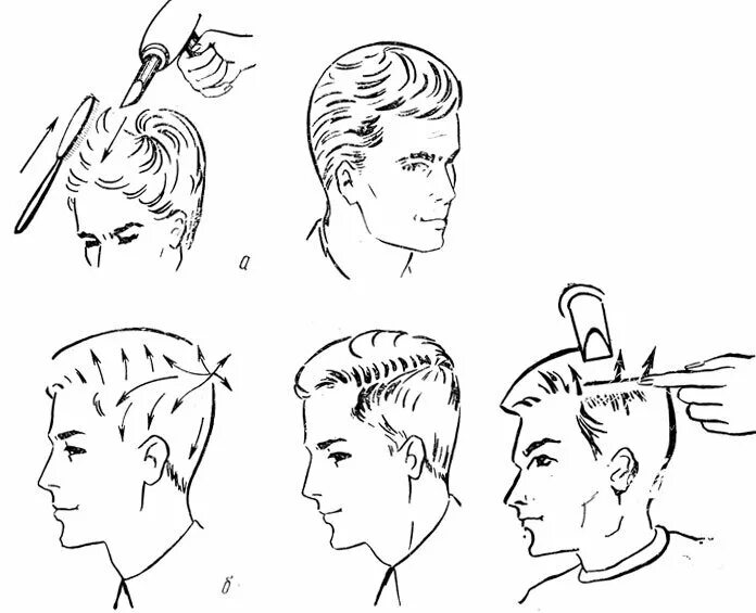 Стрижки полубокс пошагово. Стрижка канадка технология выполнения. Схема технология стрижки канадка. Мужская стрижка канадка технология. Технология стрижки андеркат мужская схема