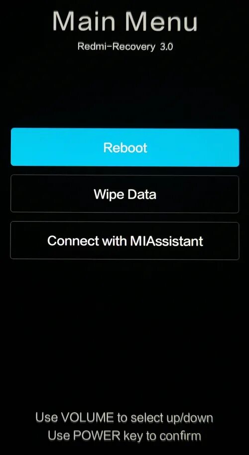 Как сбросить miui. Main menu Сяоми редми. Редми меню рекавери. Рекавери меню Xiaomi. Сяоми редми Recovery 3/0.