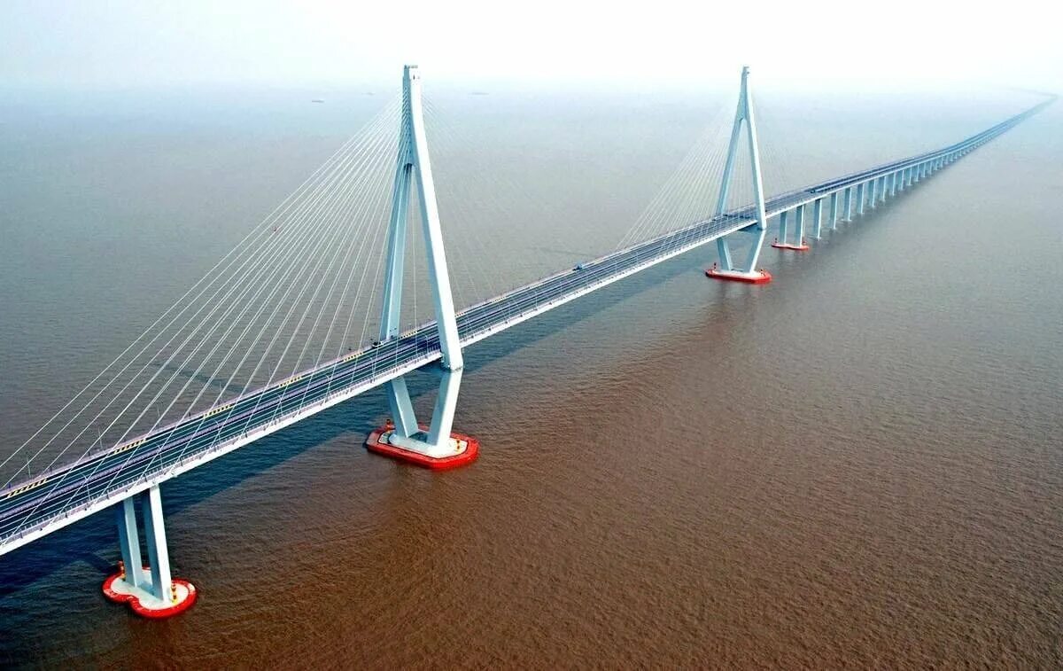 Какой длины мост. Большой трансокеанский мост через залив Ханчжоувань. Мост Ханчжоу Бэй (Китай). Мост в Китае через залив Ханчжоувань. Мост Нинбо Шанхай.