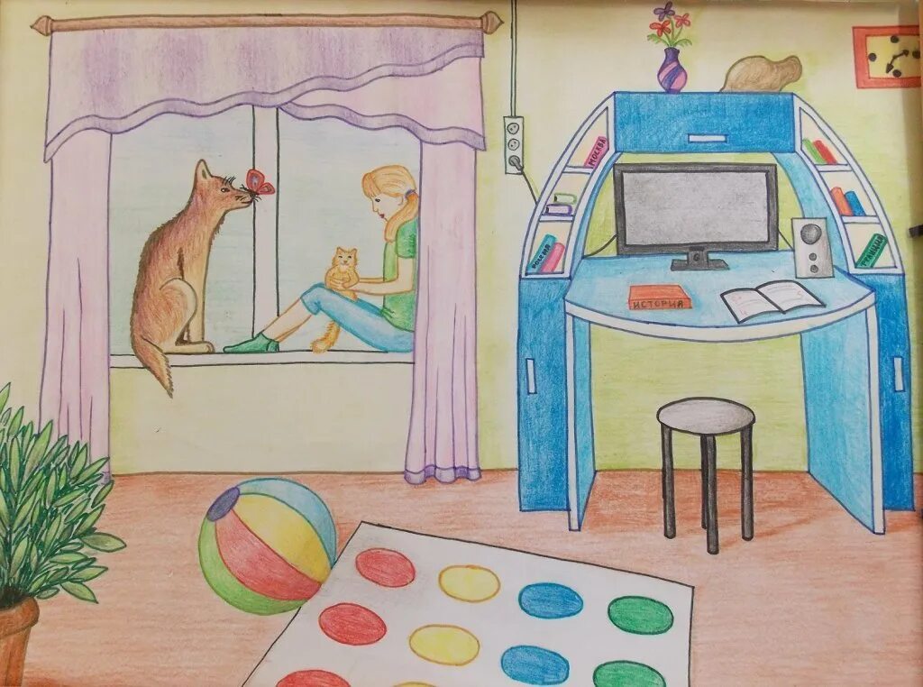 детская комната рисунок. интерьер моей комнаты. рисунок детской комнаты. детская комната рисунок. рисунок детской комнаты.