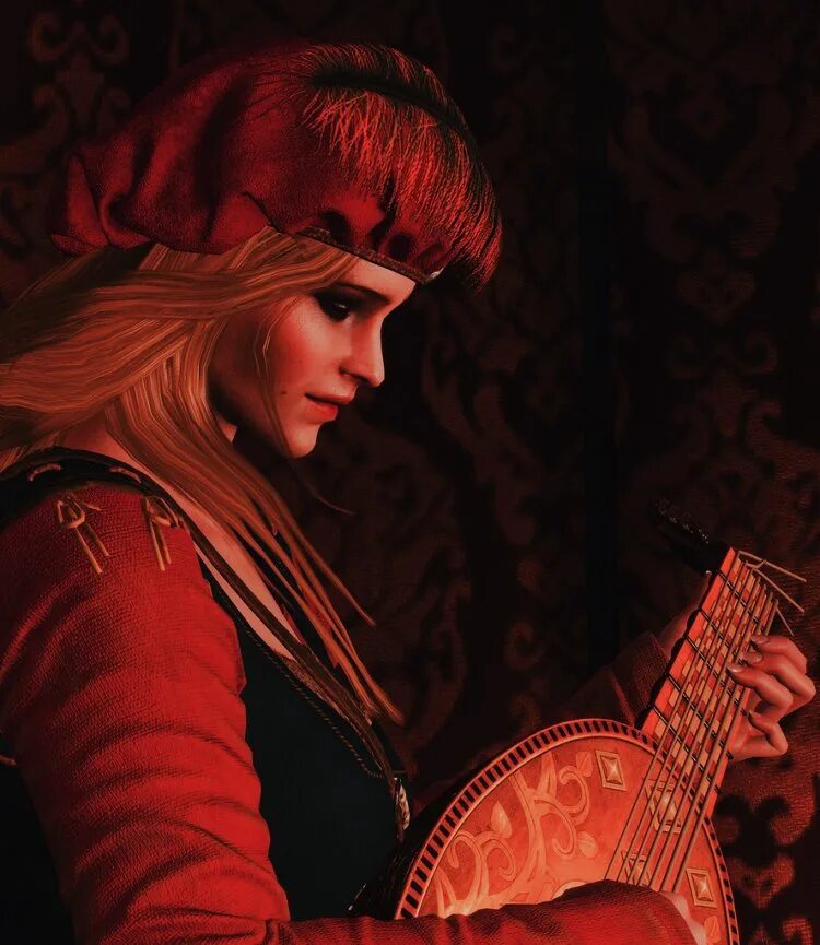 Неоклассика музыка из ведьмака. Лютик и присцилла арт. Присцилла бард. Присцилла бард. Присцилла ведьмак с лютней.