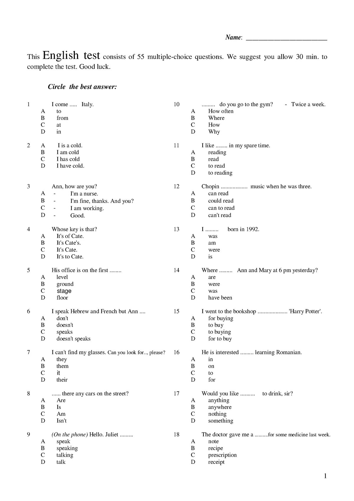 How good test. Test questions ответы. test english.com. this english test consists of 55 multiple choice ответы. english placement test.