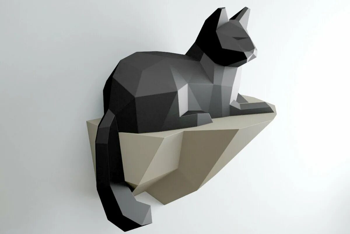 Объемная кошка из бумаги. Papercraft 3d модель пантера. Паперкрафт Фокс. Объемные бумажные фигуры. Полигональные фигуры.