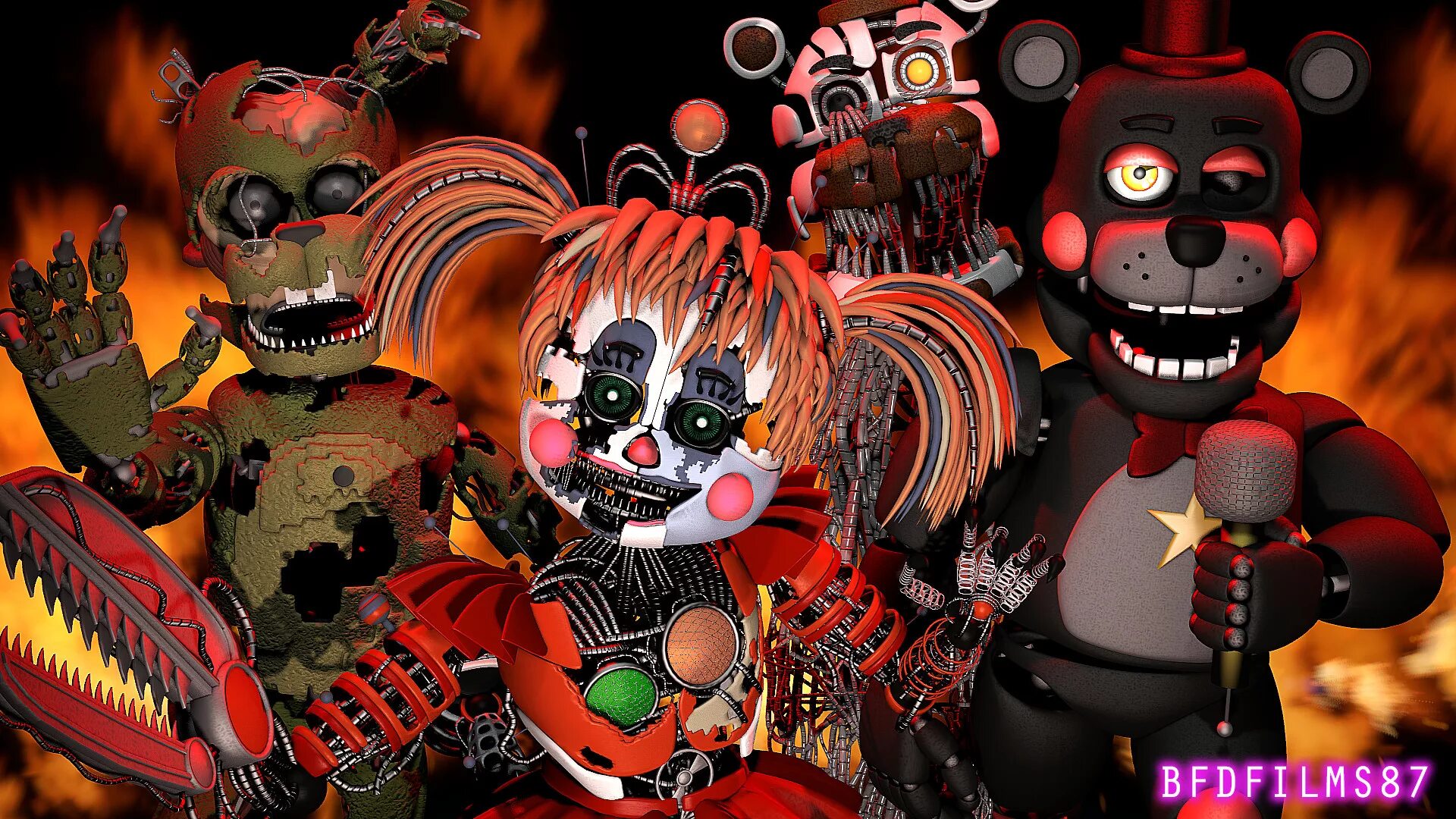 Фнаф 0 на русском. Фредди фнаф 6. фнаф 6 аниматроники. fnaf 6 все аниматроники. фредди из фнаф 6.