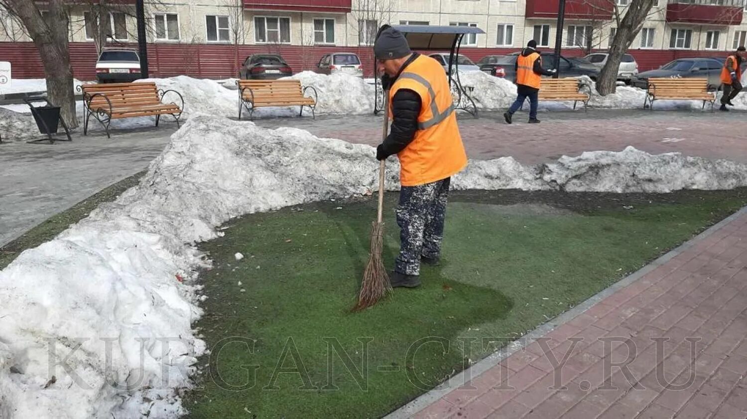 Дорожная работа зима Ўзбекистана.