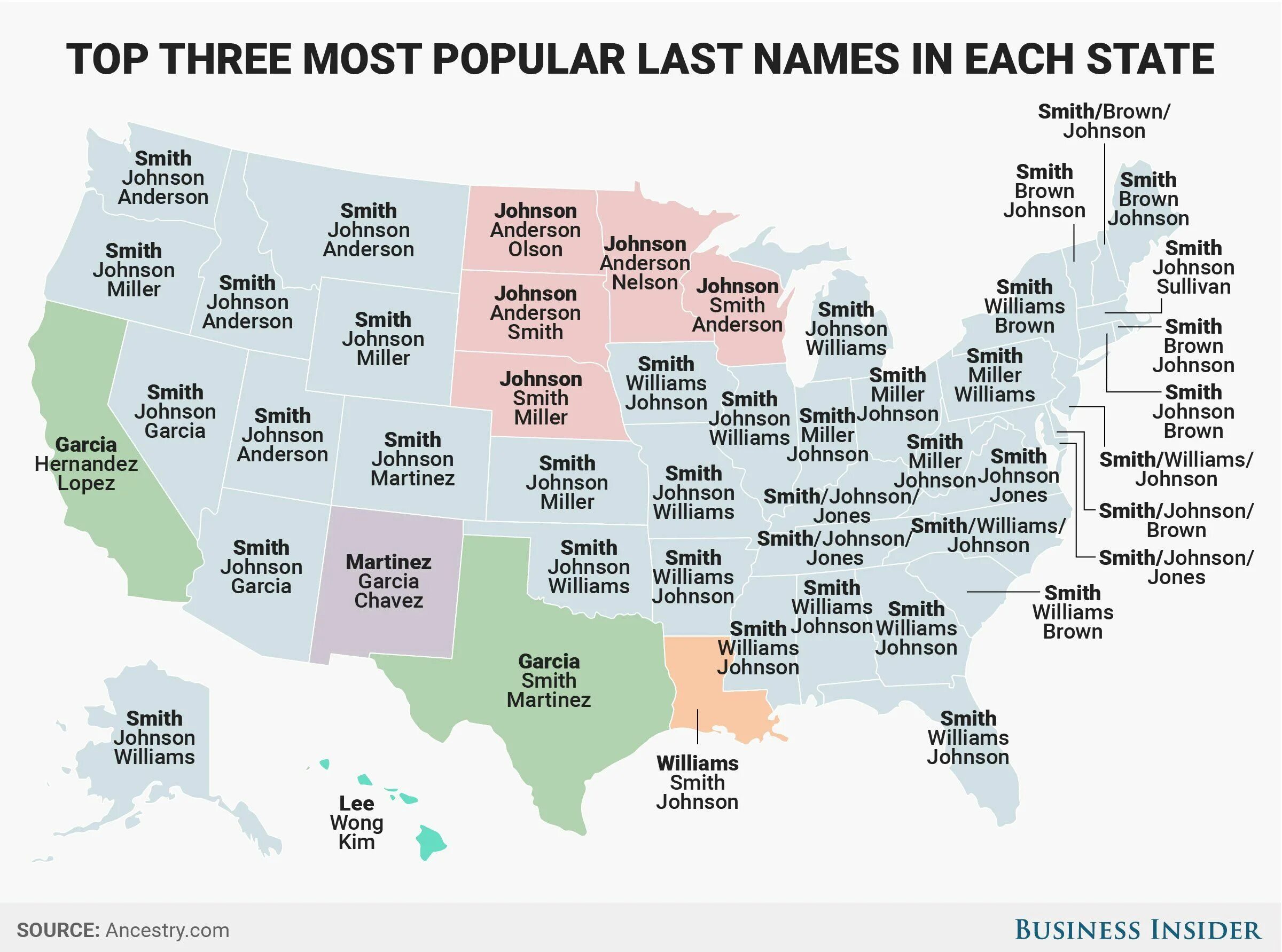 Last names meaning. The most popular names. USA last names. British last names. Most popular names in USA.