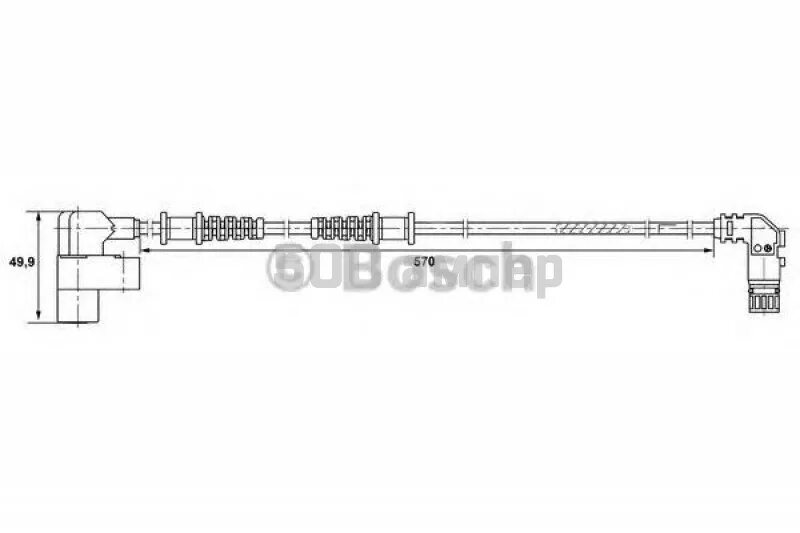 6.266. Bosch 0265006370 датчик ABS. Датчик ABS Bosch арт. 265006368. 06-00266-SX.