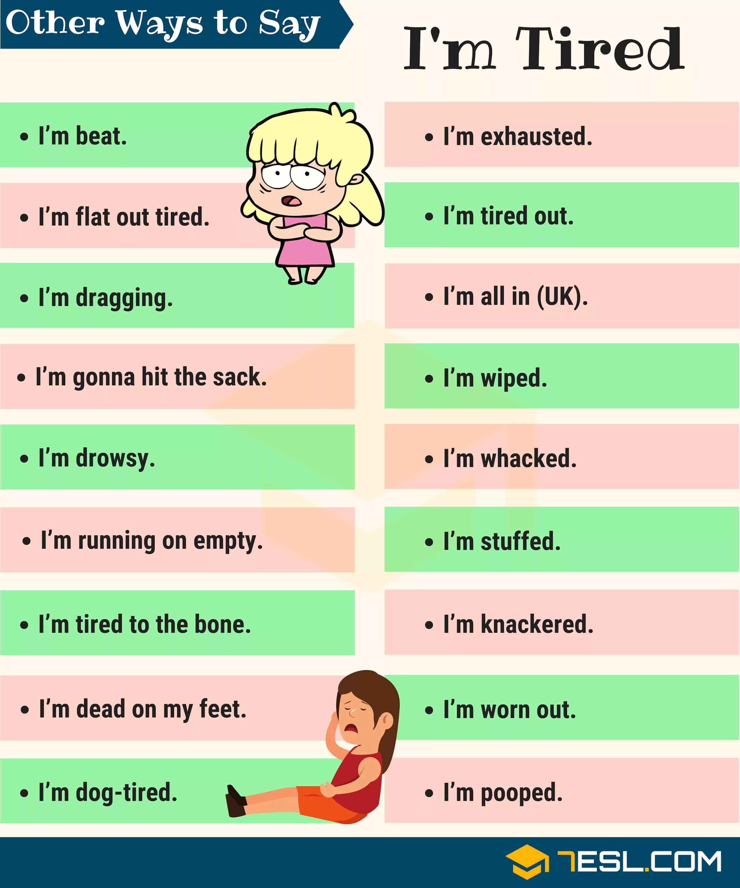 Other ways to say. Ways to say tired. Идиомы tired. Other ways to say say.