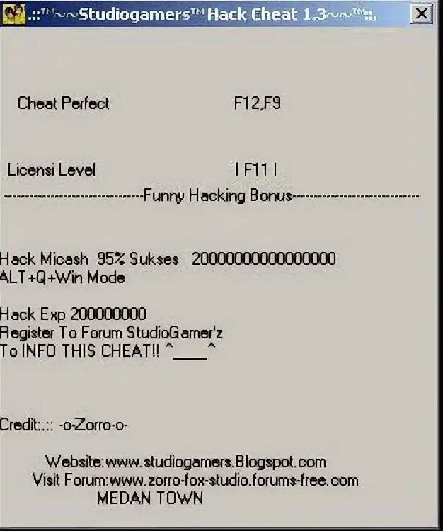 Perfect cheats