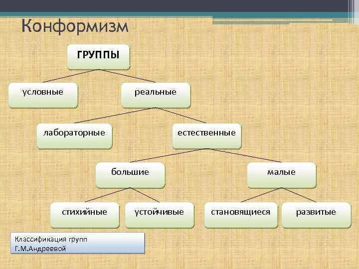 Конформизм группы. Классификацией групп (по г.м. Андреевой),. Классификация групп Андреева. Классификация групп Андреева г м. Классификация конформизма.