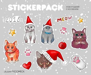 Стикеры для открыток котики