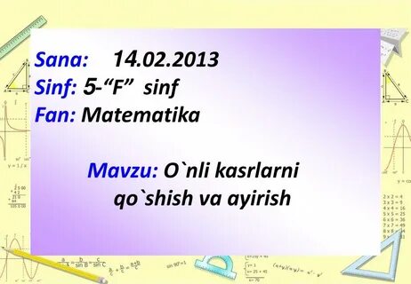 3 sinf matematika