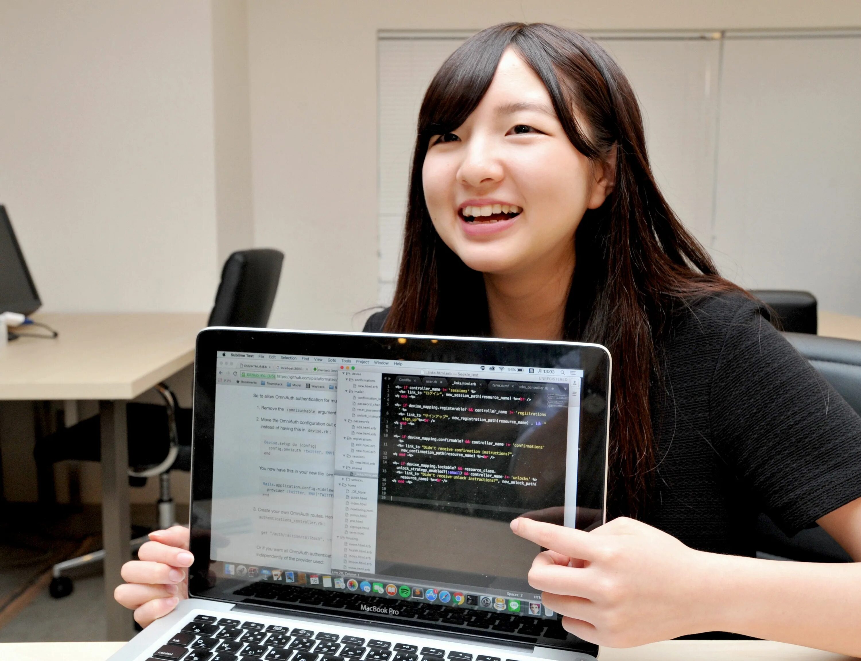 Coding girl