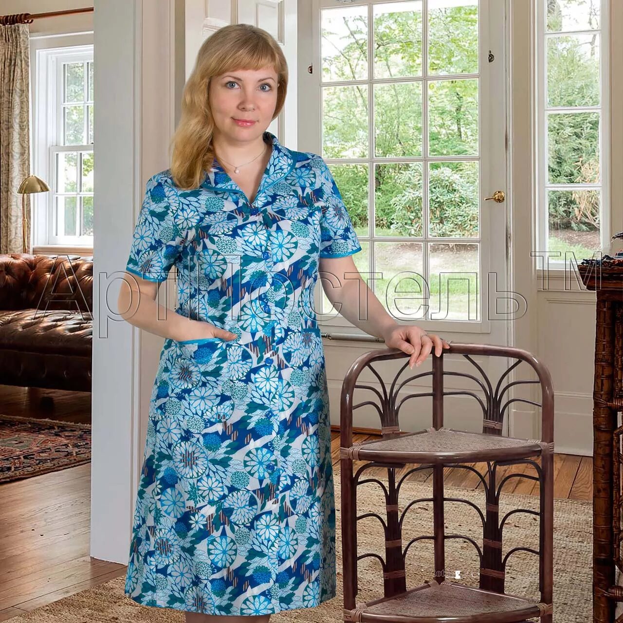 ситцевый халат