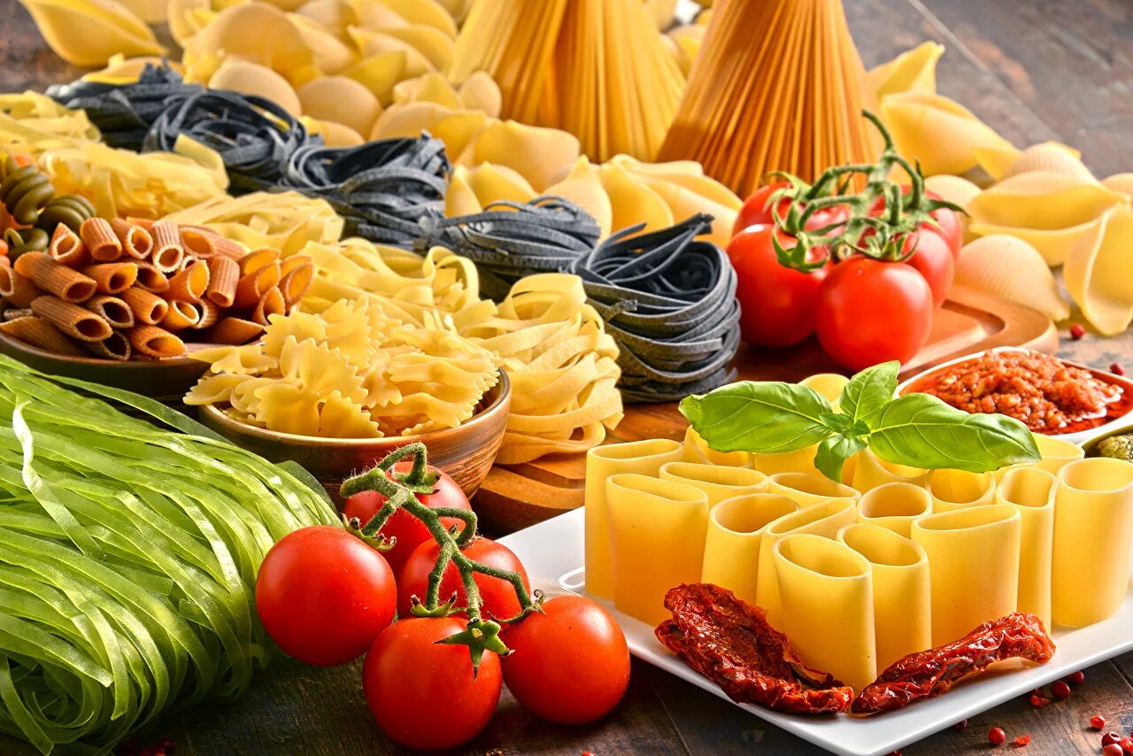 Рецепты изобилии. Макаронные изделия. Красивые продукты. Итальянская еда. Итальянские макароны.
