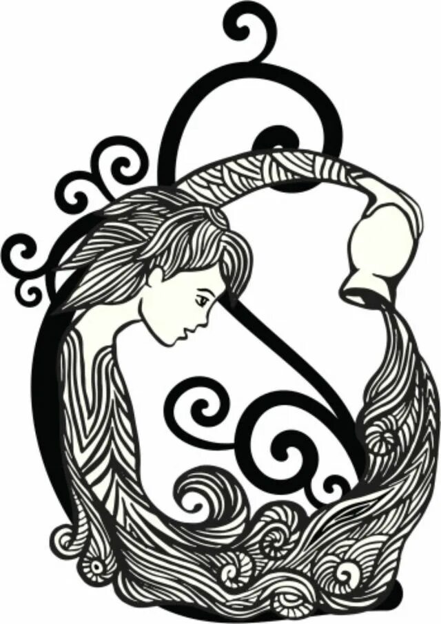 Водолей знак зодиака вектор чб. Водолей знак мужчина. Водолей символ. Водолей графика. Знаки зодиака.