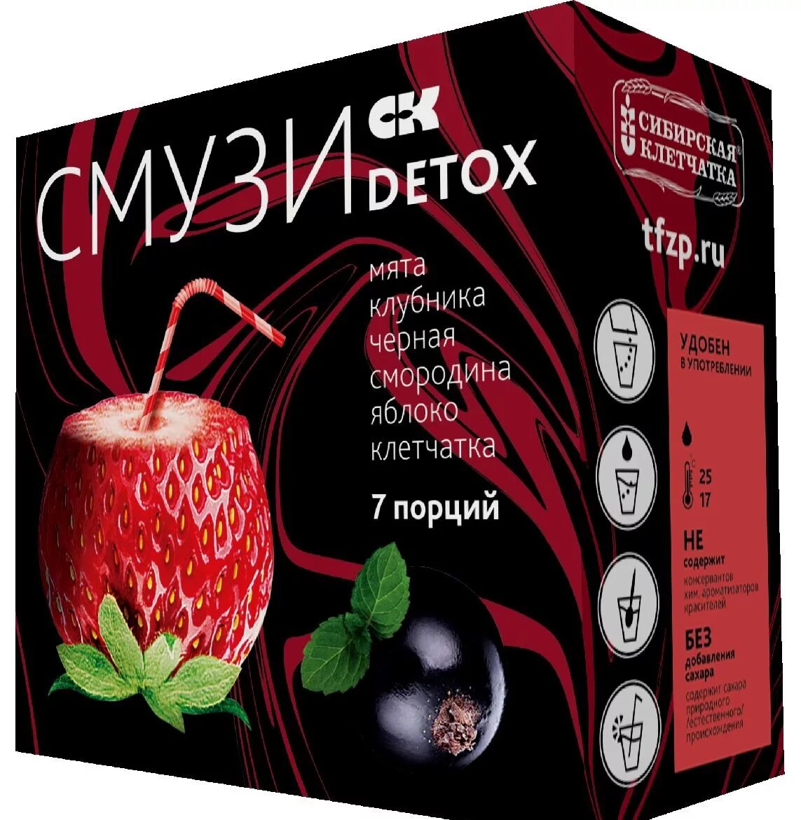 Смузи клубника яблоко. Смузи Detox клубника Сибирская клетчатка. Смузи Detox мята клубника 84 г.