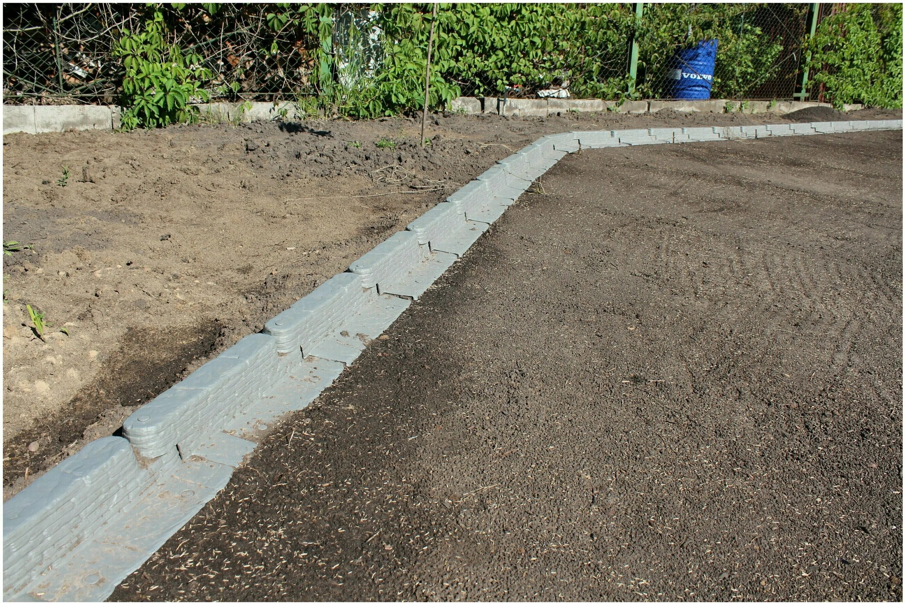 Бордюр лабиринт. Бордюр лабиринт. Декоративный бордюр «лабиринт» (0,08 × 3 м, серый). Бордюр лабиринт. Бордюр садовый 2,4м (16722).