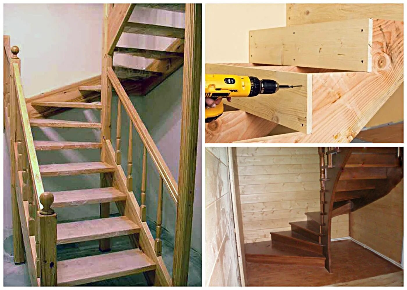 Самодельная деревянная лестница. Деревянная лестница своими руками. Деревянная лестница на тетивах. Изготовить лестницу на второй этаж.