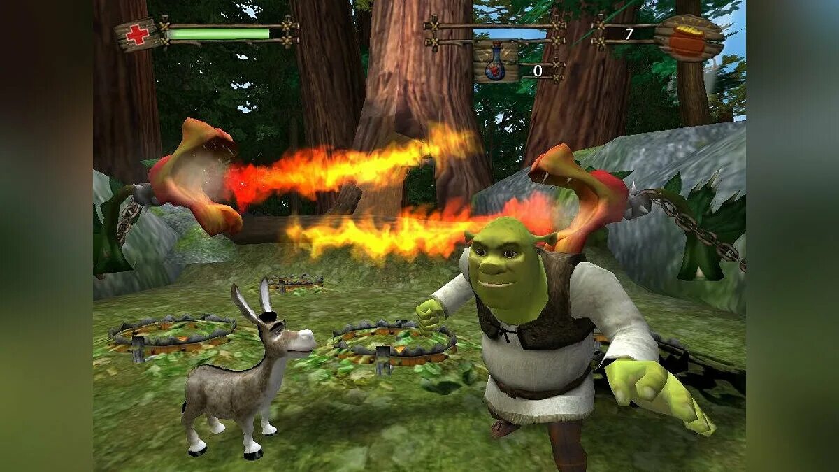 Где шрек игра. Shrek 2 игра. Shrek 2 Team Action игра. Игра Шрек 2004. Шрек третий (игра).